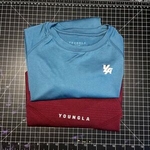 YoungLA Compression Shirts - Men’s size medium Teal & Burgundy